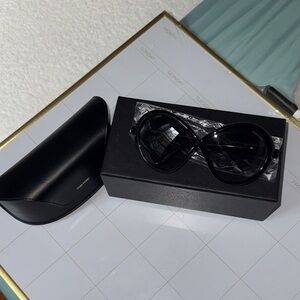 Tom Ford Jada Black Shield Sunglasses with Case